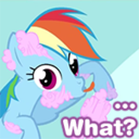 Size: 128x128 | Tagged: safe, edit, edited screencap, screencap, rainbow dash, g4, my little pony: friendship is magic, the return of harmony, caught, cotton candy, cotton candy cloud, female, food, licking, solo