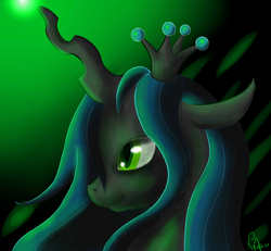 Size: 2163x2000 | Tagged: dead source, safe, artist:nyunimu, queen chrysalis, changeling, changeling queen, g4, female, solo