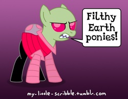 Size: 792x612 | Tagged: safe, artist:scribble, 30 minute art challenge, hypocritical humor, invader zim, ponified, zim