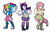 Size: 1000x647 | Tagged: safe, artist:gomigomipomi, fluttershy, rainbow dash, twilight sparkle, human, equestria girls, g4, book, confident, curious, happy, humanized, ponied up, ponytail, simple background, white background, wings
