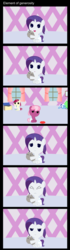 Size: 1250x4443 | Tagged: safe, artist:agrol, edit, cheerilee, minuette, rarity, roseluck, cat, pony, g4, babity, baby, baby pony, comic, filly, foal, scootie belle, younger