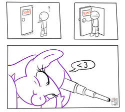 Size: 1000x900 | Tagged: safe, twilight sparkle, human, g4, comic, headcanon, heart, horn cannon, wat, wrong neighborhood