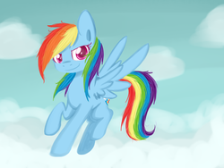 Size: 1024x768 | Tagged: safe, artist:applejack-lover-fan, rainbow dash, g4, solo, spread wings, wings