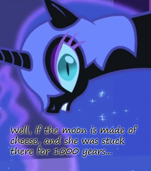 Size: 413x470 | Tagged: safe, edit, edited screencap, screencap, nightmare moon, pony, friendship is magic, g4, bust, caption, cropped, insane pony thread, solo, text