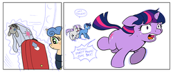 Size: 800x335 | Tagged: safe, artist:muffinshire, night light, twilight sparkle, twilight velvet, comic:twilight's first day, g4, filly, wip