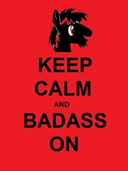 Size: 605x810 | Tagged: safe, oc, oc only, oc:akmane jones, badass, keep calm, ms paint