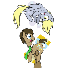 Size: 1000x1000 | Tagged: safe, artist:oscarina1234, derpy hooves, doctor whooves, time turner, pegasus, pony, g4, female, mare, simple background, transparent background