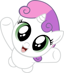 Size: 1003x1147 | Tagged: safe, artist:cradet, sweetie belle, g4, cute, diasweetes, female, reaching, simple background, solo, transparent background, vector