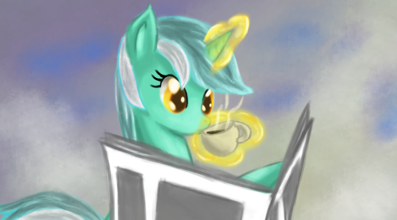 artist:ardail, lyra heartstrings, <b>pony</b>, unicorn, g4, coffee, cup, drink, dr...