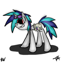 Size: 1000x1000 | Tagged: safe, artist:the-mysterious-flame, dj pon-3, vinyl scratch, g4, diaper, female, non-baby in diaper, solo