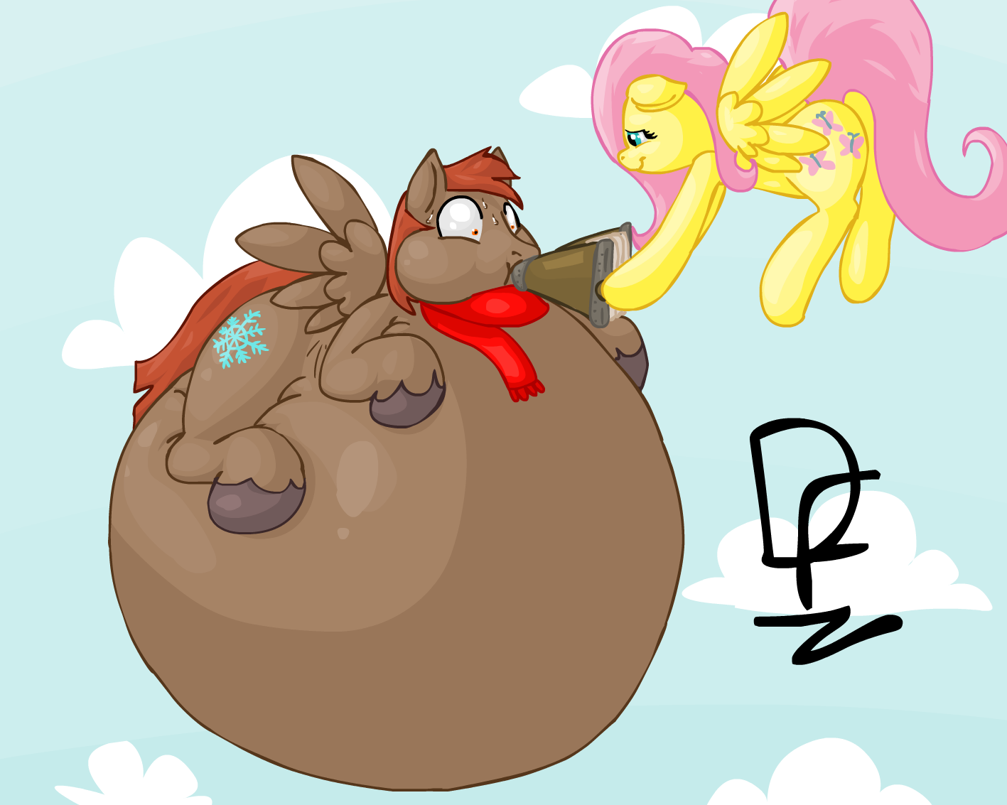 fluttershy belly inflation