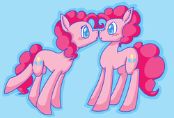 Size: 800x544 | Tagged: safe, artist:emosaurspwn, pinkie pie, g4, blushing, boop, bubble berry, female, male, rule 63, self ponidox, selfcest, ship:bubblepie, shipping, straight, xk-class end-of-the-world scenario