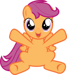 Size: 2756x3068 | Tagged: safe, artist:loboguerrero, scootaloo, g4, cute, cutealoo, female, filly, hug