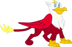 Size: 921x606 | Tagged: safe, artist:zarelthewinddragon, oc, oc only, oc:thomas crimsonwing, griffon, simple background, solo, transparent background, vector