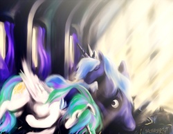 Size: 500x387 | Tagged: safe, artist:balthasar999, princess celestia, princess luna, g4, hoers