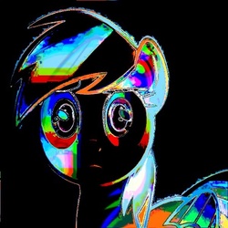 Size: 600x600 | Tagged: artist needed, safe, rainbow dash, g4, glitch, glitch art