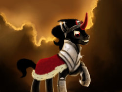 Size: 900x675 | Tagged: safe, artist:victoriaisabeau, king sombra, pony, umbrum, unicorn, g4, male, solo, stallion