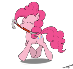 Size: 1821x1712 | Tagged: safe, artist:sandwich-anomaly, pinkie pie, earth pony, pony, g4, crowbar, mouth hold