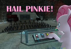 Size: 1280x892 | Tagged: safe, artist:sandwich-anomaly, pinkie pie, g4, 3d, dictator, gmod, text