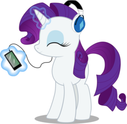 Size: 1025x1002 | Tagged: safe, artist:cubonator, rarity, pony, unicorn, g4, female, headphones, mare, mp3 player, simple background, solo, transparent background, vector