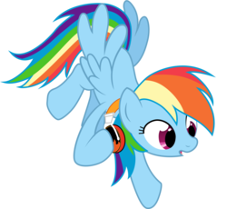 Size: 1096x1007 | Tagged: safe, artist:cubonator, rainbow dash, g4, headphones, simple background, transparent background, vector