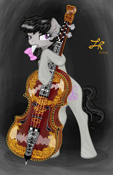 Size: 719x1110 | Tagged: safe, artist:thedoctorwhooves, octavia melody, earth pony, pony, g4, cello, female, mare, musical instrument, solo