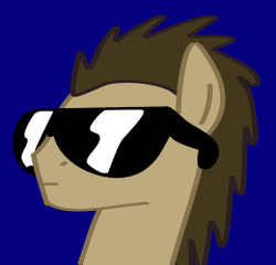 Size: 260x250 | Tagged: safe, artist:thedoctorwhooves, doctor whooves, time turner, g4, sunglasses