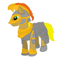 Size: 500x500 | Tagged: safe, artist:darkhestur, earth pony, pony, lord of the rings, ponified, rohan, rule 85, simple background, solo, warrior