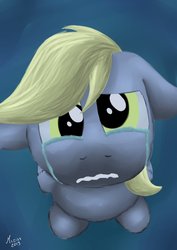 Size: 752x1063 | Tagged: safe, derpy hooves, pegasus, pony, g4, crying, female, mare, sad
