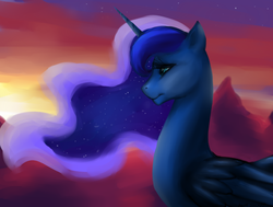 Size: 924x700 | Tagged: safe, artist:kittyisawolf, princess luna, g4, female, solo