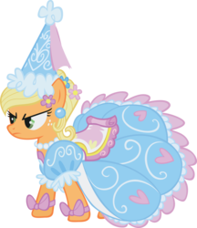 Size: 4745x5492 | Tagged: safe, artist:gyrotech, applejack, g4, absurd resolution, clothes, dress, simple background, transparent background, vector