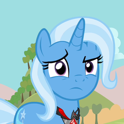 Size: 720x720 | Tagged: safe, screencap, trixie, g4, magic duel, my little pony: friendship is magic, alicorn amulet, cropped, solo