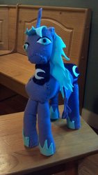 Size: 405x720 | Tagged: artist needed, safe, princess luna, pony, g4, hoers, irl, photo, plushie, solo