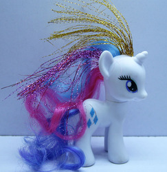 Size: 600x617 | Tagged: safe, rarity, pony, g4, brushable, figure, irl, photo, prototype, solo, taobao, tinsel, toy