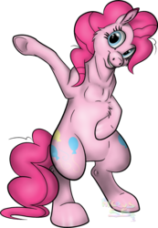 Size: 1096x1582 | Tagged: safe, artist:arceus55, pinkie pie, earth pony, pony, g4, bipedal, creepy