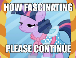 Size: 500x385 | Tagged: safe, edit, edited screencap, screencap, twilight sparkle, pony, friendship is magic, g4, bored, clothes, cropped, dress, fascinating, female, image macro, mirror, solo