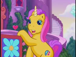 Size: 640x480 | Tagged: safe, screencap, rise-a-shine, pony, unicorn, g3, the runaway rainbow, background pony, moon, rise a shine, stars