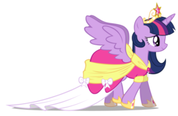 Size: 1104x723 | Tagged: safe, artist:anthocat, twilight sparkle, alicorn, pony, g4, magical mystery cure, clothes, coronation dress, cute, dress, female, mare, simple background, solo, spread wings, transparent background, twiabetes, twilight sparkle (alicorn), vector, wings