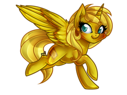 Size: 1200x900 | Tagged: safe, artist:couratiel, oc, oc only, oc:ticket, alicorn, pony, alicorn oc, simple background, solo, transparent background