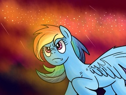 Size: 1024x768 | Tagged: safe, artist:shinkuma, rainbow dash, g4, stars