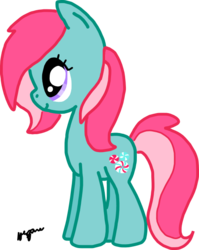 Size: 509x641 | Tagged: safe, artist:graciegirl328, minty, earth pony, pony, g3, g4, female, g3 to g4, generation leap, mare, simple background, solo, transparent background