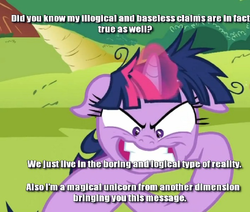 Size: 680x577 | Tagged: safe, edit, edited screencap, screencap, twilight sparkle, pony, g4, lesson zero, crazy face, cropped, faic, female, image macro, insanity, mare, solo, twilight snapple