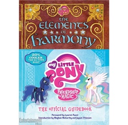Size: 612x594 | Tagged: safe, princess celestia, princess luna, g4, my little pony: the elements of harmony, official, 20% cooler, book, brandon t. snider, cover, elements of harmony, entertainment weekly, guidebook, jayson thiessen, lauren faust, meghan mccarthy