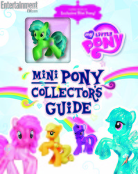 Size: 1500x1887 | Tagged: safe, applejack, pinkie pie, rainbow dash, tealove, twilight sparkle, g4, my little pony: mini pony collector's guide, official, book, cover, entertainment weekly, female, irl, needs more saturation, photo, toy