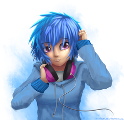 Size: 949x918 | Tagged: safe, artist:sonicrainboom93, dj pon-3, vinyl scratch, human, g4, humanized, solo