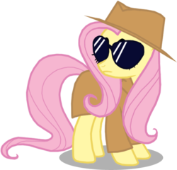 Size: 574x551 | Tagged: safe, artist:thelastgherkin, fluttershy, g4, disguise, simple background, sunglasses, transparent background, vector