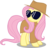 Size: 574x551 | Tagged: safe, artist:thelastgherkin, fluttershy, g4, disguise, simple background, sunglasses, transparent background, vector