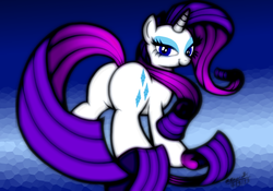 Size: 1280x894 | Tagged: safe, artist:aleximusprime, rarity, pony, g4, butt, female, looking at you, plot, solo