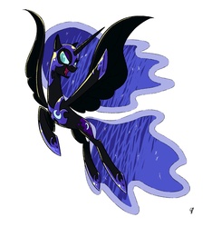 Size: 1500x1600 | Tagged: safe, artist:glancojusticar, nightmare moon, g4, simple background, white background