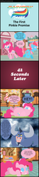 Size: 1024x4643 | Tagged: safe, artist:narflarg, cup cake, iron will, pinkie pie, g4, chubby, comic